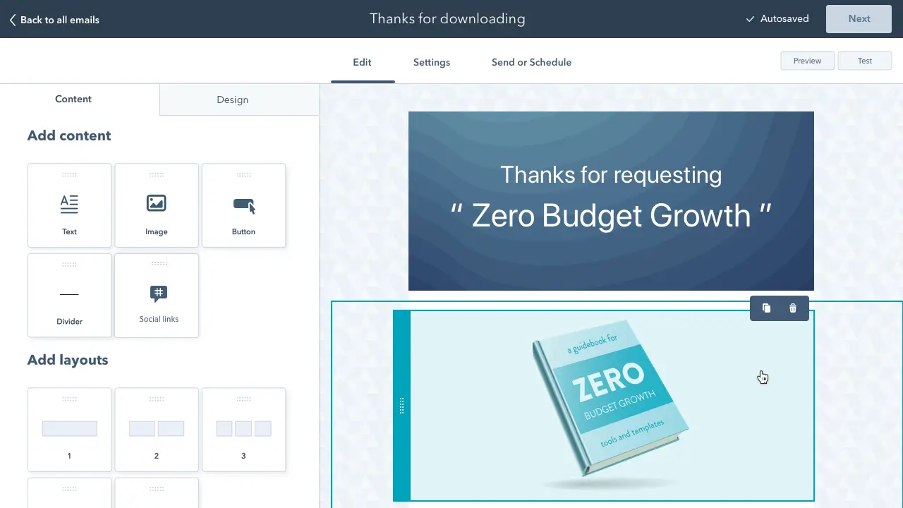 hubspot marketing email software